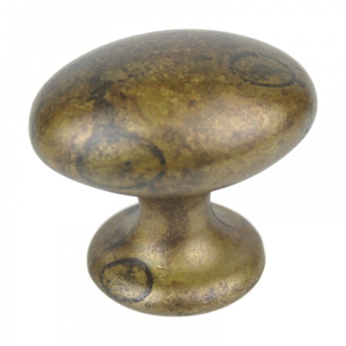 Antique Brass Finish Traditional Oval, Antique Brass Kitchen Cabinet Knobs