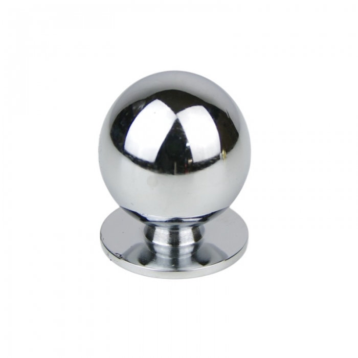 Polished Chrome Finish Solid Ball, Chrome Cabinet Knobs